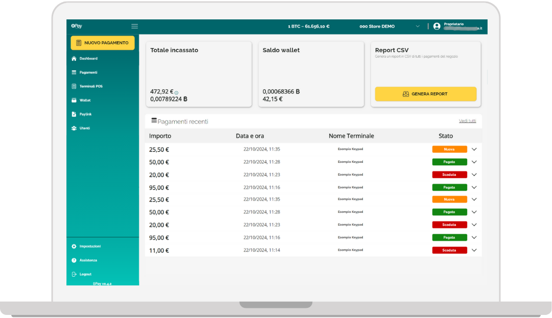 MyBPay Backoffice Dashboard